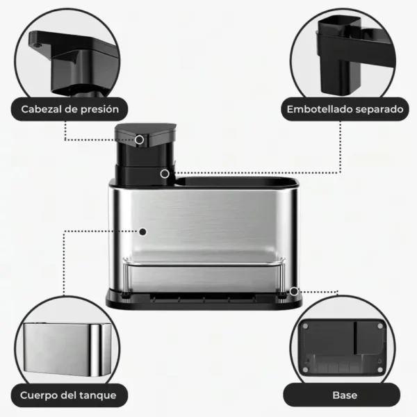 Organizador de esponja con dispensador__Hogar